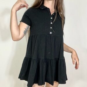 *Forever 21 Black Teared Black Short Sleeve Dress